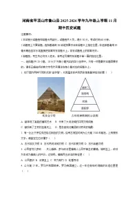 河南省平顶山市鲁山县2025-2026学年九年级上学期11月期中历史试题（学生版）