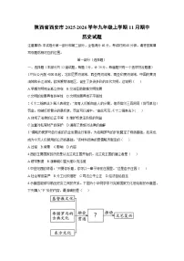 2025-2026学年陕西省西安市九年级上学期11月期中历史试题（学生版）