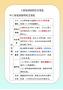人教版（2024）九年级下册工业化国家的社会变化学案