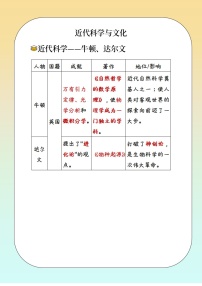人教版（2024）九年级下册近代科学与文化学案