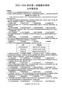河南省开封市祥符区2025-2026学年九年级上学期期中考试历史试卷