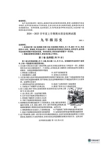 山东省临沂市兰山区2024-2025学年部编版九年级上学期历史期末试卷