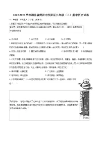 2025-2026学年湖北省武汉市汉阳区九年级（上）期中历史试卷（有答案和解析）