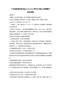 广东省深圳市宝安区2025-2026学年九年级上学期期中历史试卷（学生版）
