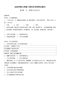 人教版（2024）七年级下册（2024）辽、西夏与北宋并立精品课堂检测