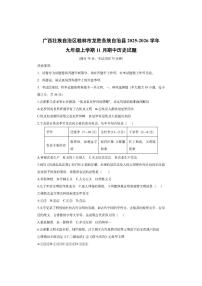 广西壮族自治区桂林市龙胜各族自治县2025-2026学年九年级上学期11月期中历史试卷（学生版）