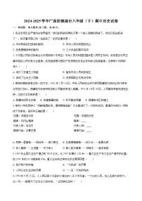 2024-2025学年广西防城港市八年级（下）期中历史试卷-自定义类型