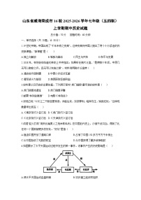山东省威海荣成市16校2025-2026学年七年级（五四制）上学期期中历史试卷（学生版）