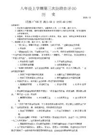 河南省安阳市林州市2025--2026学年上学期八年级11月联考历史试题