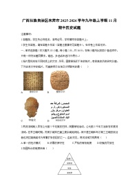 广西壮族自治区来宾市2025-2026学年九年级上学期11月期中历史试卷（学生版）