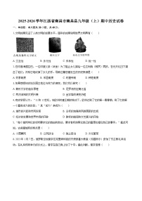 2025-2026学年江西省南昌市南昌县九年级（上）期中历史试卷-自定义类型