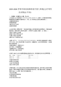 2025-2026学年河南省洛阳市洛宁县九年级（上）月考历史试卷（12月份）（含答案）