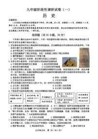 河南省沁阳市2025-2026学年九年级上学期阶段性调研一（期中）历史试题