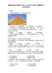 湖南省娄底市双峰县20205-2026学年九年级上学期期末考试历史试卷（解析版）
