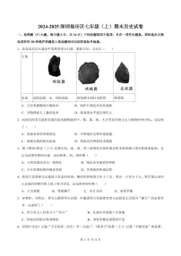 2024-2025学年深圳市福田区七年级上册期末历史试卷