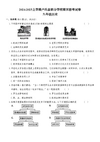 2024-2025上学期河南省卢氏县部分学校期末联考九年级历史试卷（含答案）