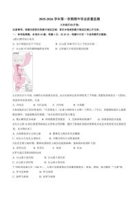 2025-2026学年江苏南京市建邺区九年级上学期期中历史试卷（有答案）
