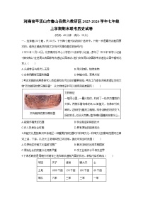 2025-2026学年河南省平顶山市鲁山县第六教研区七年级上学期期末联考历史试卷（学生版）