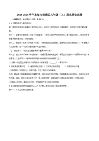2025-2026学年上海市杨浦区九年级（上）期末历史试卷-自定义类型