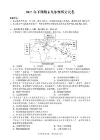 湖南省岳阳市岳阳楼区2025-2026学年九年级上学期1月期末历史试题