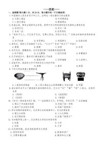 吉林省长春市公主岭市2025-2026学年七年级上学期期末历史试卷（含答案）