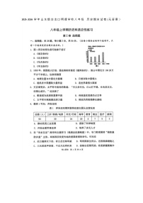 2025-2026学年山东烟台龙口明德学校 八年级历史 期末试卷（无答案)
