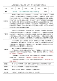 2026初中历史中考一轮复习28 工业革命和国际共产主义运动兴起（教案）