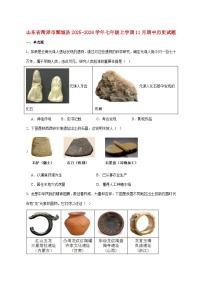 山东省菏泽市鄄城县2025_2026学年七年级上册11月期中考试历史试题【附答案】