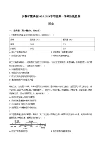 安徽省亳州市蒙城县城区学校联考2025_2026学年度九年级第一学期期末阶段检测历史试题（扫描版，含答案）