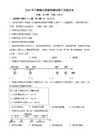 湖南湘潭市湘乡市2025年下期八年级上学期期末质量检测历史试题（试卷+解析）