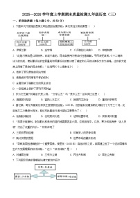 山东临沂市兰陵县2025—2026学年度上学期期末质量调研九年级历史（三）（试卷+解析）