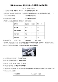 2025-2026学年湖北省七年级上学期期末考试历史试卷（学生版）
