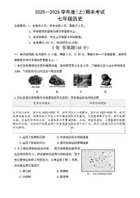 2025-2026学年四川省成都市郫都区七年级上学期期末历史试题（含答案）