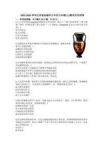 2025-2026学年江苏省盐城市大丰区九年级（上）期末历史试卷（含答案）