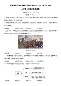 2025-2026学年新疆维吾尔自治区喀什地区莎车县九年级上学期1月期末历史试卷（学生版）