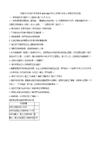 2025—2026学年度安徽省芜湖市无为市部分学校九年级上学期期末考试历史试题（含答案）