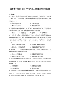 2025—2026学年度河南林州市九年级上学期期末调研历史试题（含答案）