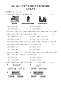 2024-2025上学期河南省卢氏县部分学校期末联考九年级历史试卷（含答案）