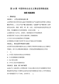 人教版（2024）八年级下册（2024）第四单元 中国特色社会主义迈向21世纪第13课 中国特色社会主义事业取得新成就练习