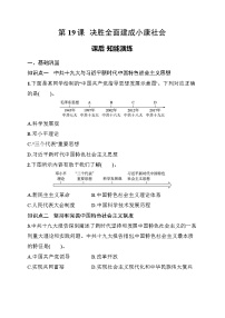 初中历史人教版（2024）八年级下册（2024）第六单元 中国特色社会主义进入新时代第19课 决胜全面建成小康社会课时练习