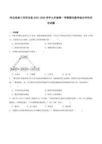 2026届河北省张家口市怀安县九年级上学期1月期末考试历史试卷（含答案）