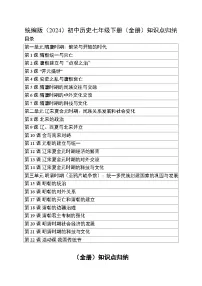 2025-2026学年人教版（2024）初中历史七年级下册知识点归纳