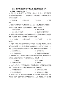 2026年广东省深圳市中考历史仿真模拟试卷（九）