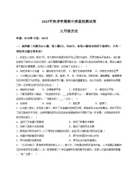 湖南省邵阳市洞口县2025_2026学年九年级上学期期中质量检测历史试卷（扫描版，含答案）