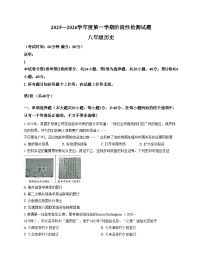 山东省青岛市城阳区2025_2026学年八年级上学期11月期中历史试题（扫描版，含答案）