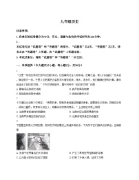 安徽省铜陵市枞阳县2025_2026学年九年级上学期11月期中历史试题（扫描版，含答案）