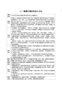 初中历史人教版（2024）七年级下册（2024）隋唐时期的科技与文化表格教学设计及反思