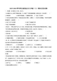 2025-2026学年河北省保定市九年级（上）期末历史试卷-自定义类型