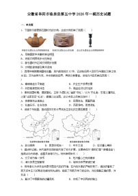 安徽省阜阳市临泉县第五中学2026年一模历史试题（解析版）