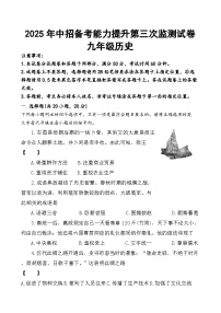 2025年河南省卢氏县中考三模九年级历史试题（含答案）